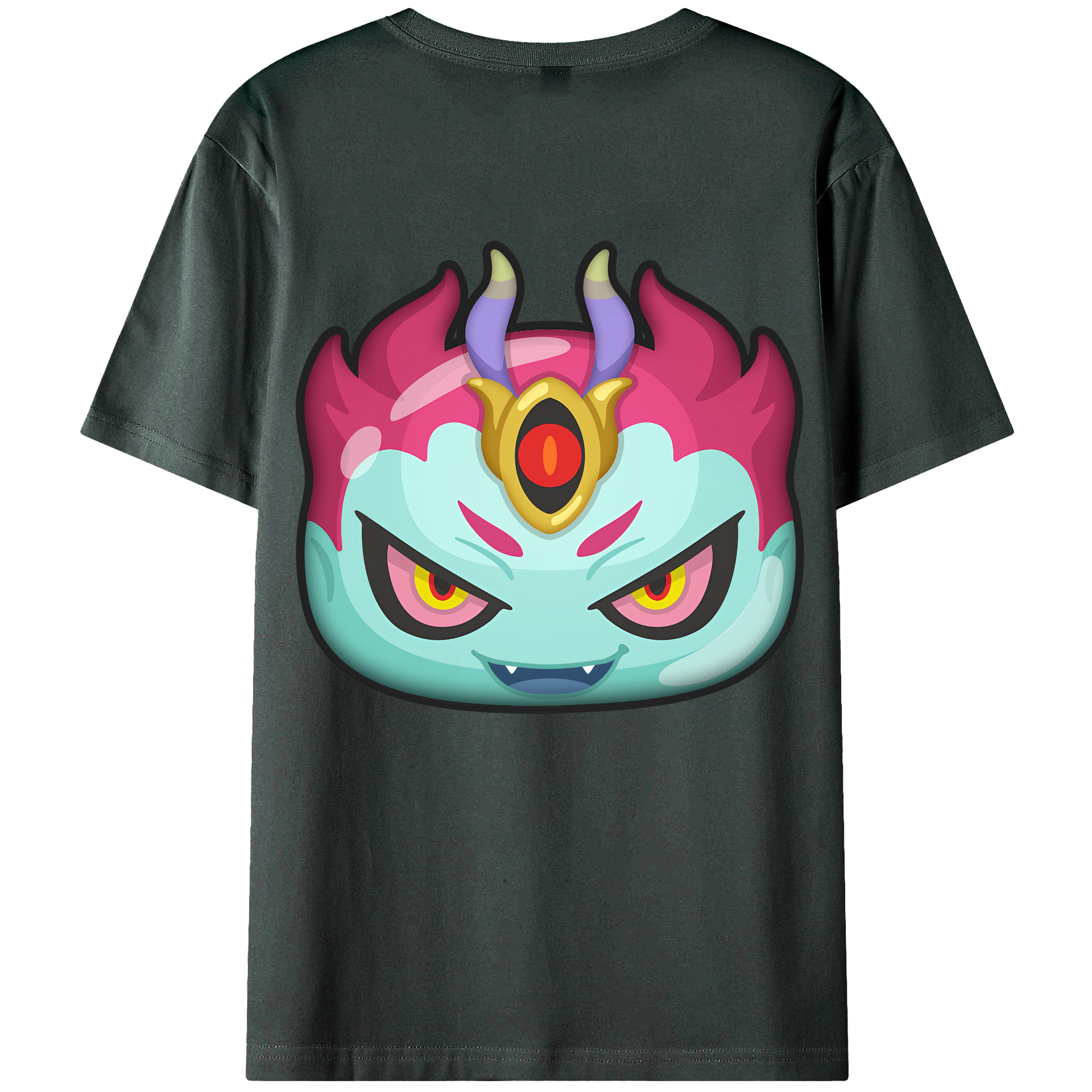 （画像用） 妖怪ウォッチ Yo-kai Watch 綿100％ メンズ半袖Tシャツ（バックプリント） 通気性